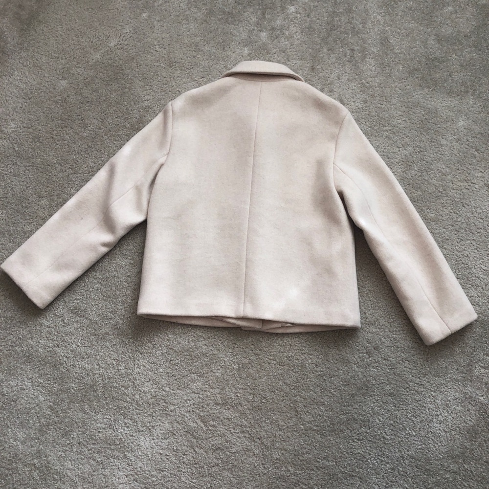 Abercrombie And Fitch Short Cream/ White Wool Coat Lined Size Medium - Picture 11 of 11